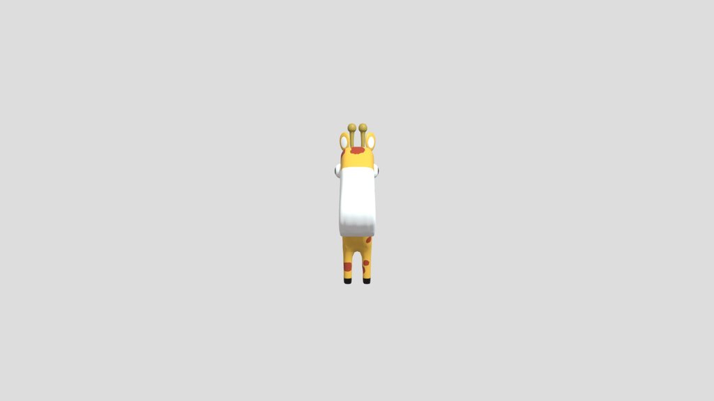Cartoon Giraffe Lowpoly