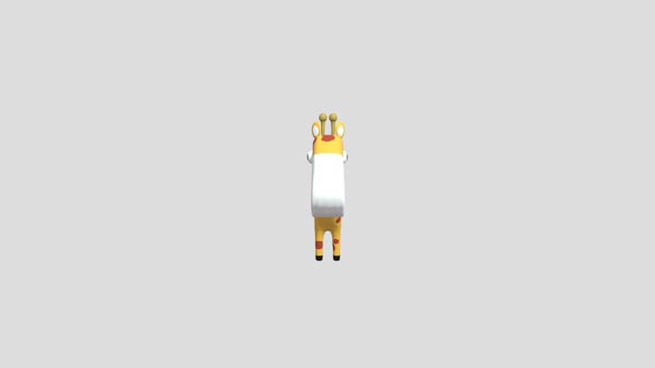 Cartoon Giraffe Lowpoly – Modèle 3D gratuit STL