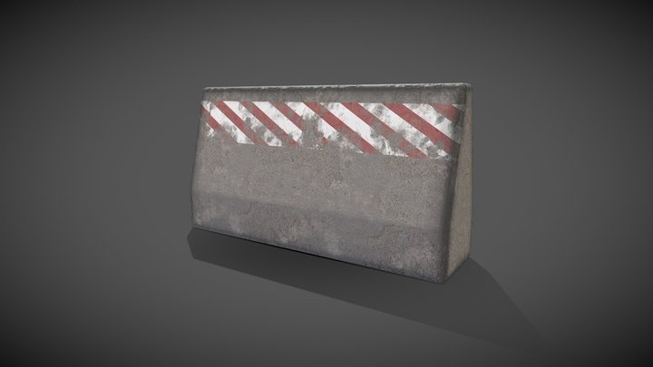 Concrete Barrier – Free 3D Model STL