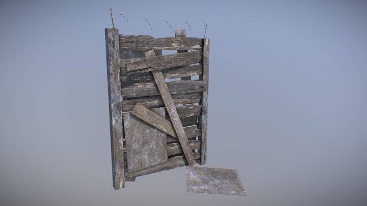 Junk Fence 3 3D Model