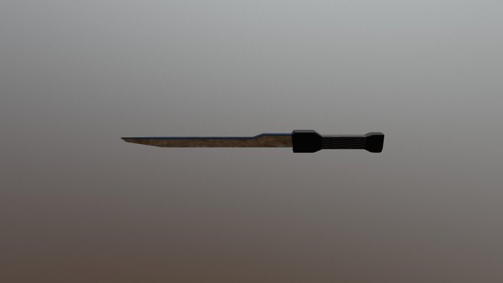 Sci-fi Carbon Sword 3D Model