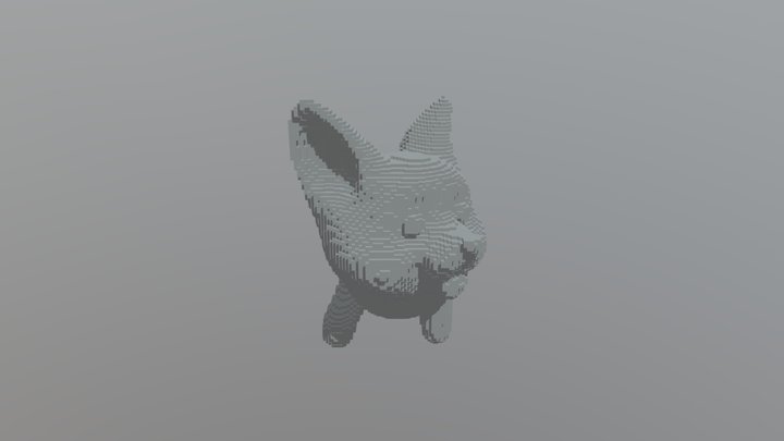 Pixel Dog 3D Model