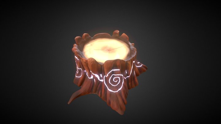 Magical Tree Stump 3D Model