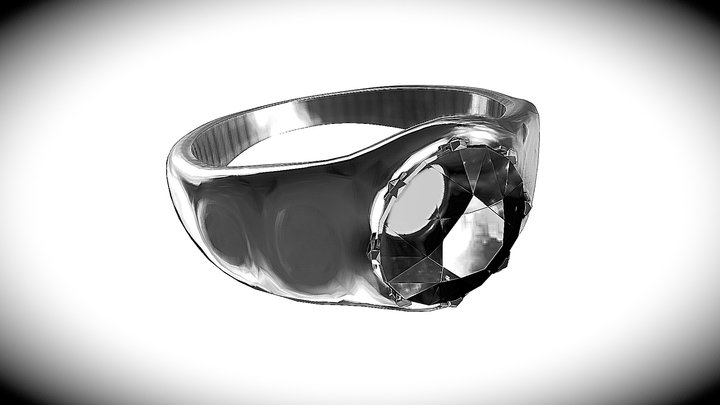 Diamond Ring - Inktober2019 3D Model