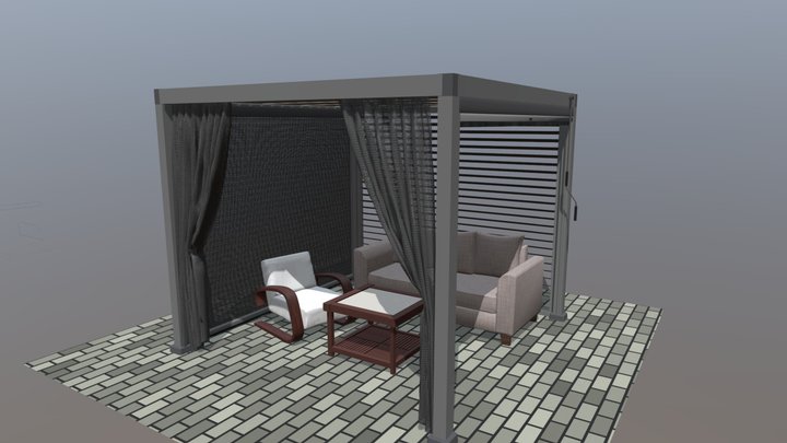 Pergola alum 3D Model