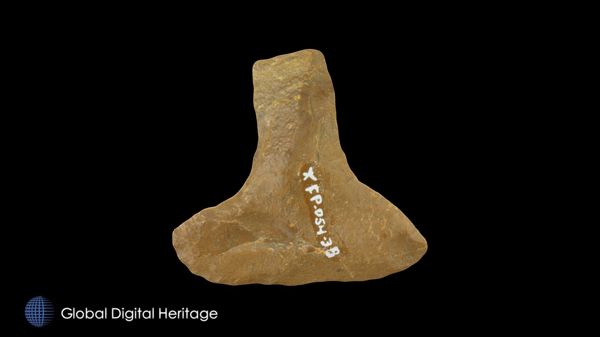 XFP-054 Hafted scraper, Sanak Island, Alaska.