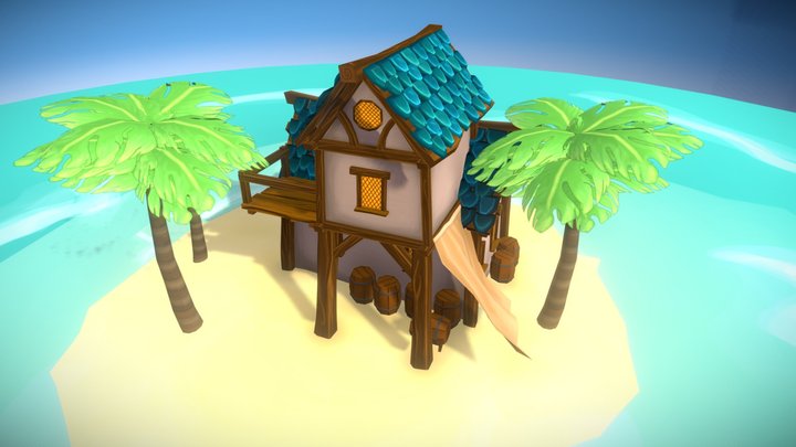 Seaferer's Paradise Rum Island 3D Model