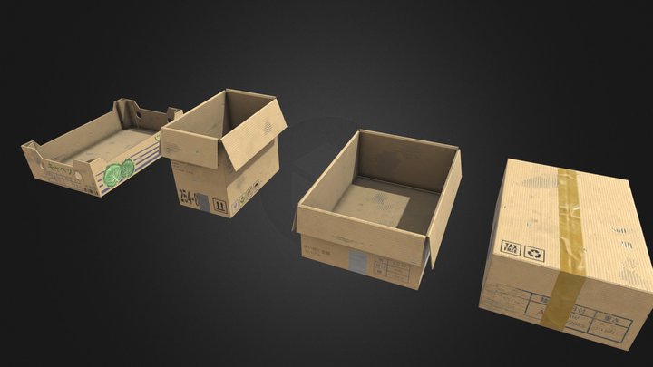 Boxes. Cardboard 3D Model