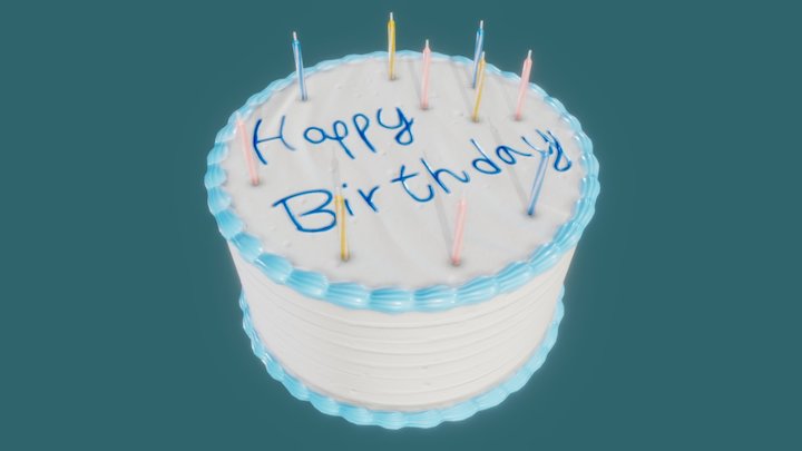 Fo3 Birthday Cake 3D Model