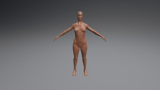 Female textured 3D Model