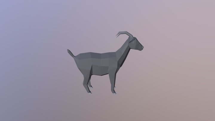 Goat Low Poly 3D Model