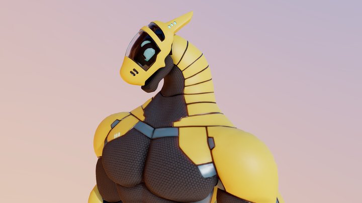 Synth Worker VRChat 3D Model