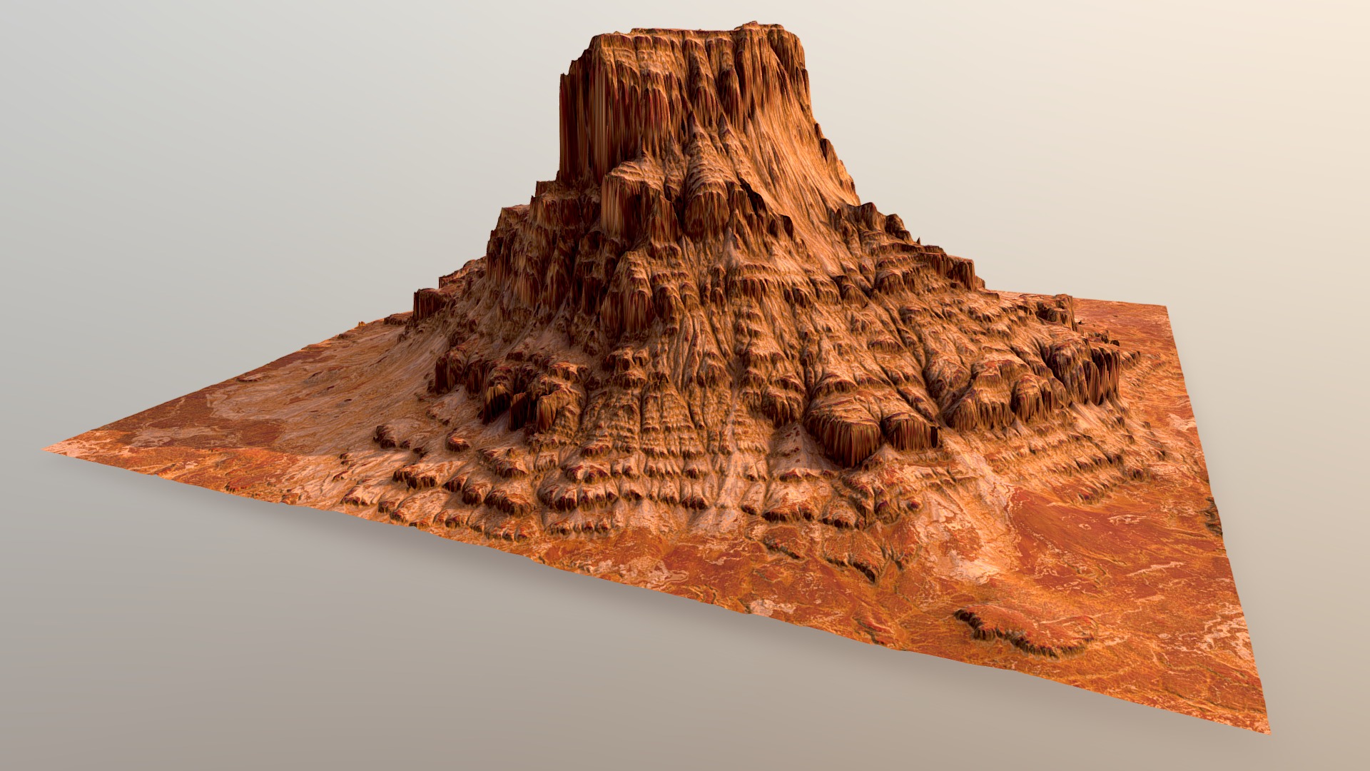 3D model Sandstone Towers - This is a 3D model of the Sandstone Towers. The 3D model is about a large rock formation.