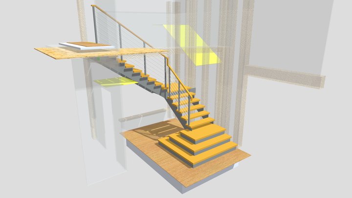 Apesia House Stairs _ Iman - P01 3D Model