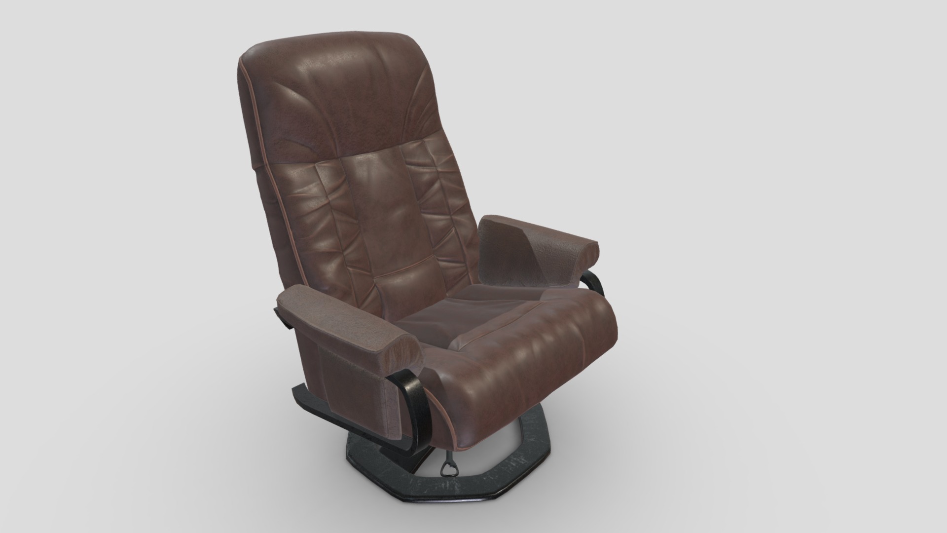 3D model Arm Chair 07 - This is a 3D model of the Arm Chair 07. The 3D model is about a brown leather chair.