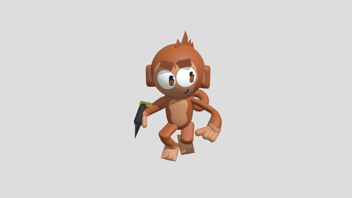 Dart Monkey 3D Model