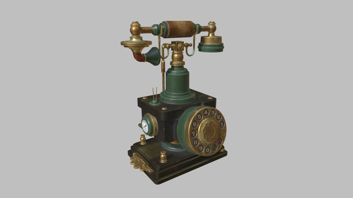 Steampunk Phone_Finish 3D Model