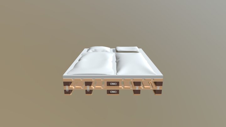 Pallet bed #2 3D Model