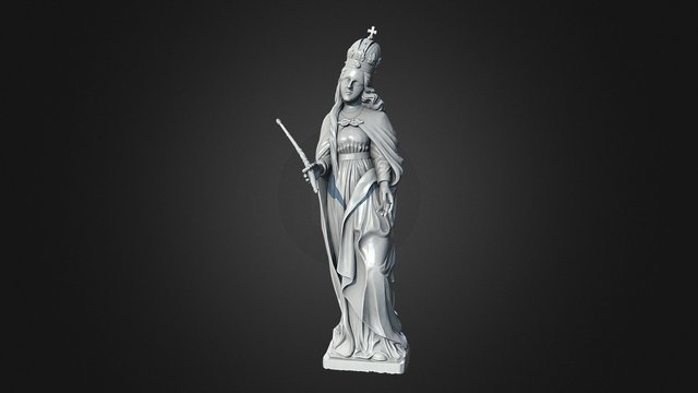 Madona Sculpture 3D Model