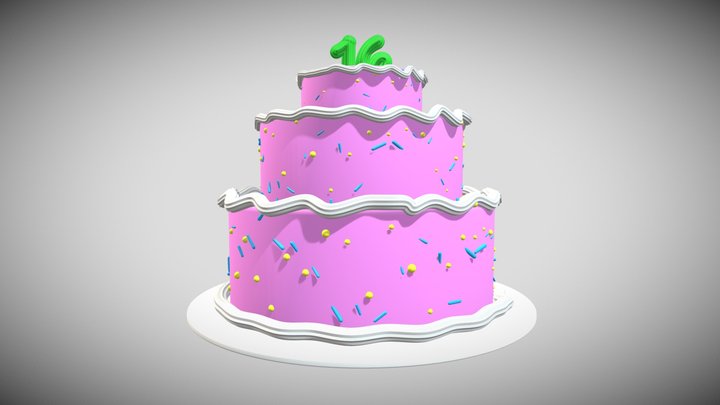 Birthday Cake 3D Model