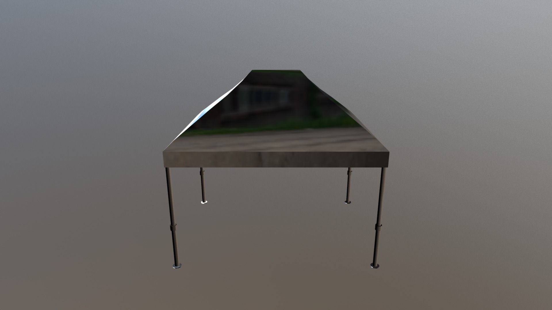 3D model Tent - This is a 3D model of the Tent. The 3D model is about a table with a glass top.
