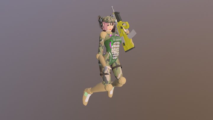 時空潮汐力駆逐艦・浦風 3D Model