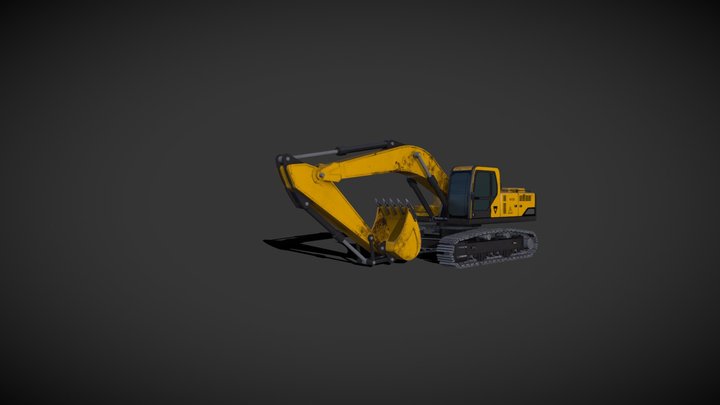 Digital Twin Excavator 3D Model