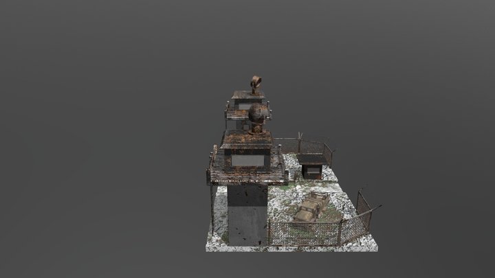 Enviroment - Abandoned Army Checkpoint Zone 3D Model