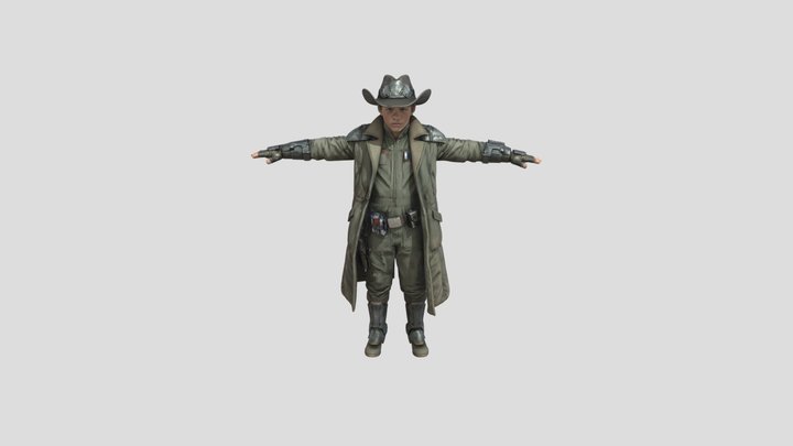 sci fi kid cow boy 3D Model