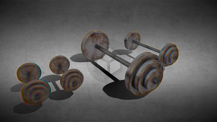 Kit Pesas Lowpoly/Kit Dumbells