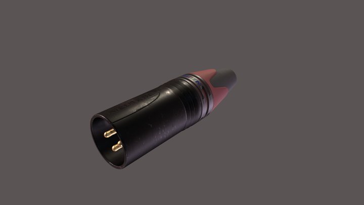 Neutrik microphone connector NC3MXX 3D Model