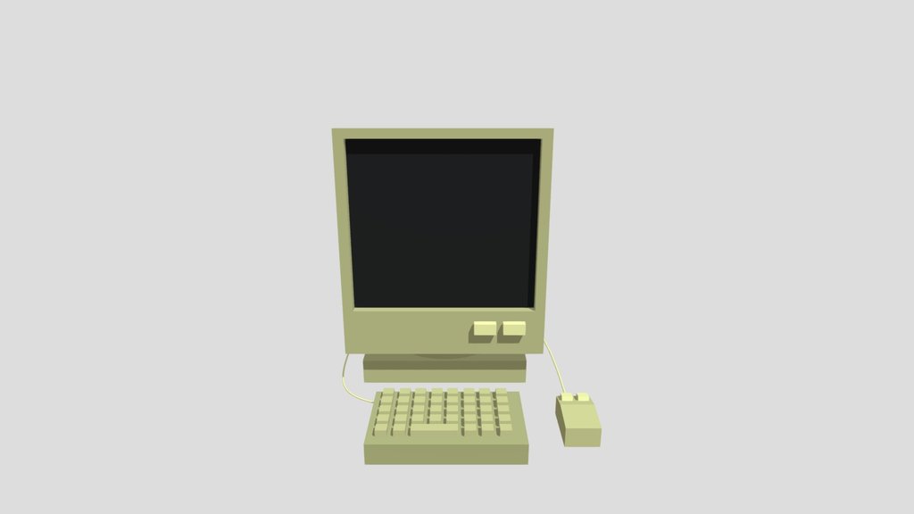 Old Monitor Lowpoly