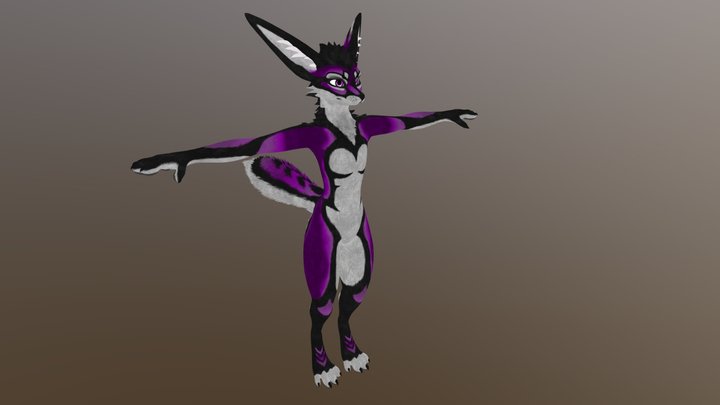 Rex_V1_1 Magpie v5 LessMaterials NofeathersorWhi 3D Model