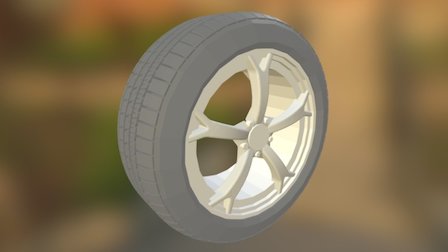 370Z Wheel (Tire and Rim) 3D Model