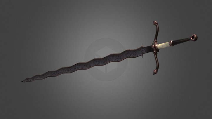 Ancient Flamberge 3D Model