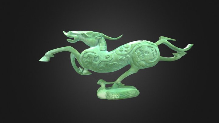 Bronze Running Horse - Scanned by Creality Otter 3D Model