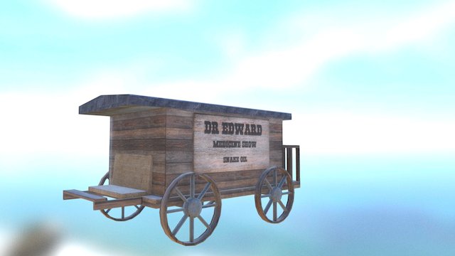Wild West Medicine Show Wagon 3D Model