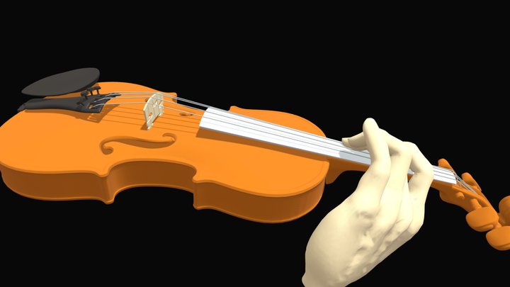 Violin hand with motion - G 3D Model