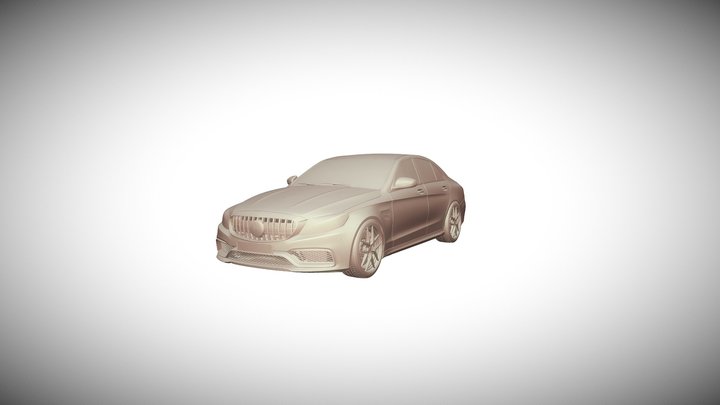 Mercedes C63-AMG (Rigged) 3D Model