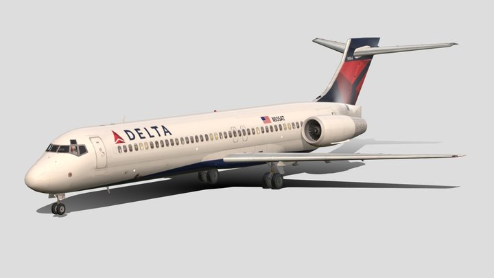 Delta Airlines Boeing 717-200 – Free 3D Model STL