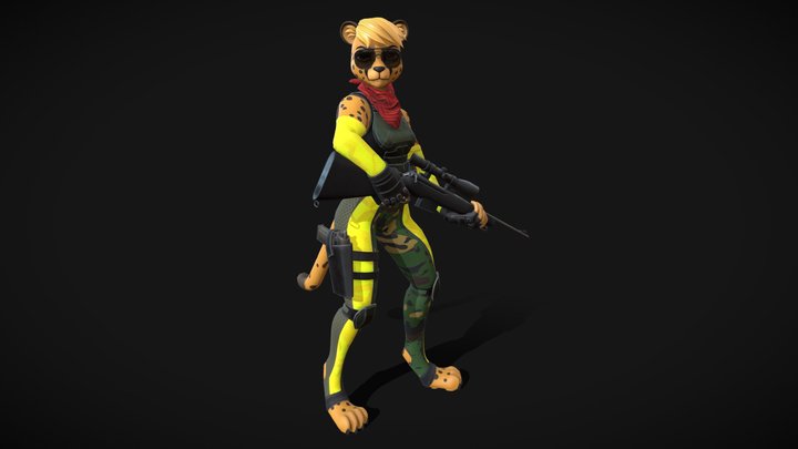 Sniper Cheetah - Chase 3D Model