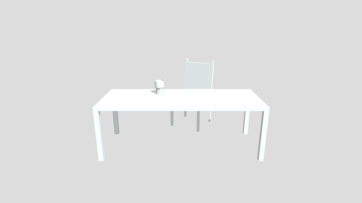 Eco-house 3 simple props 3D Model