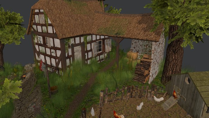 DAE Diorama retake – Small farm 3D Model