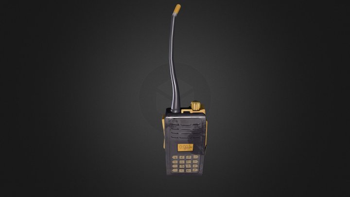 Walkie Talkie, Textured 3D Model