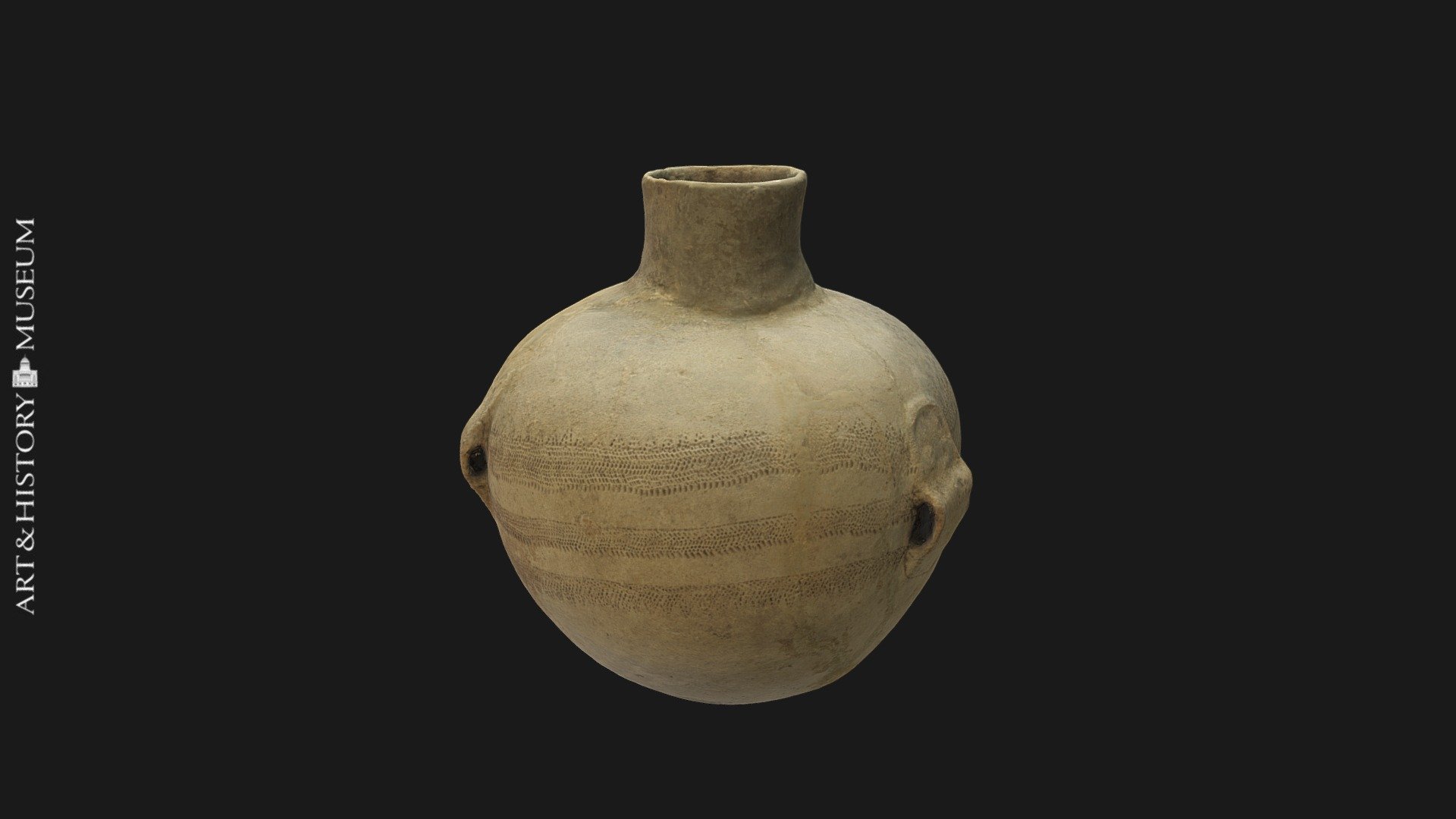 Globular vase with cylindrical neck