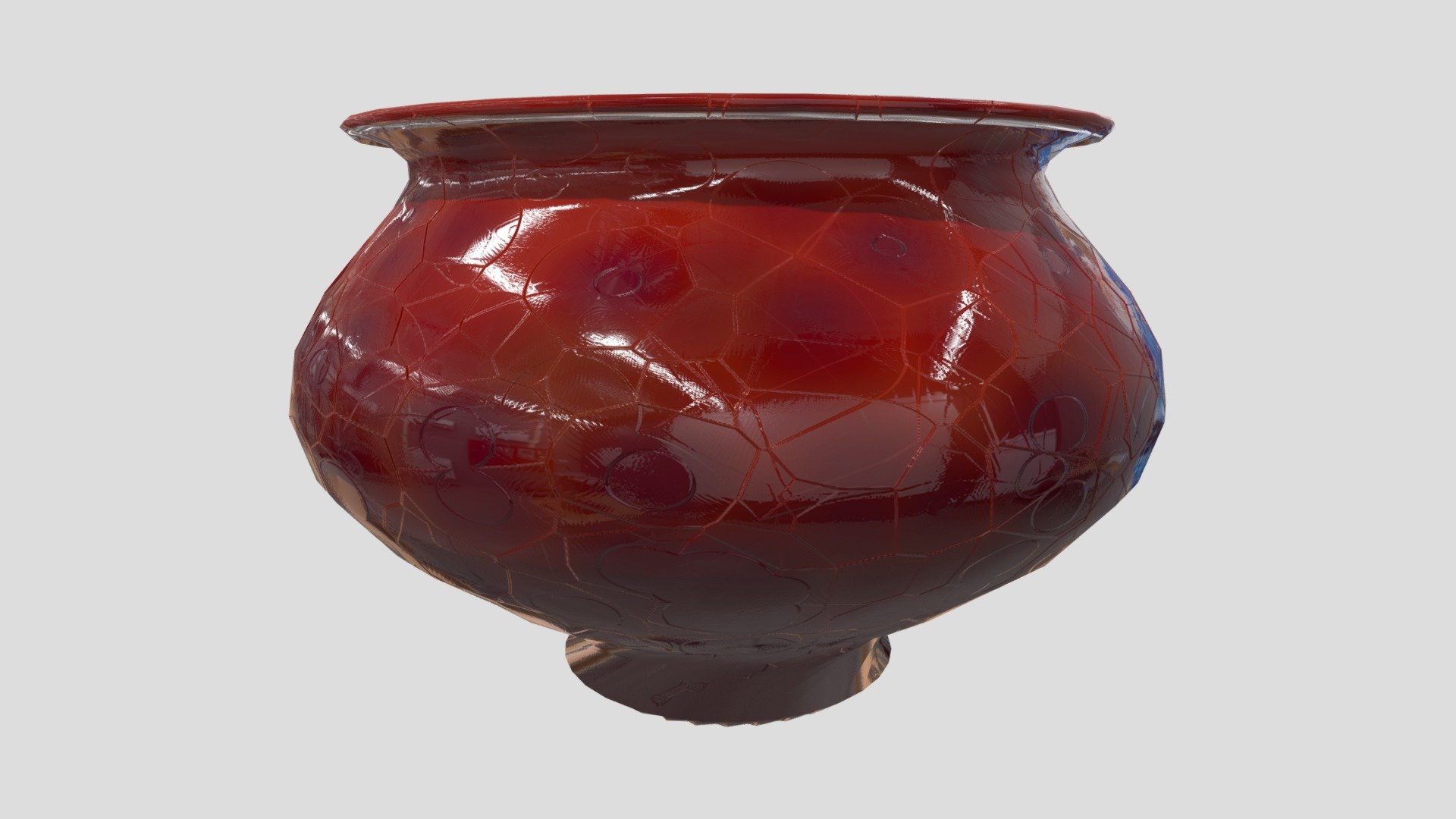 Shiny Decorative Flower Pot — Sketchfab embed 3D viewer