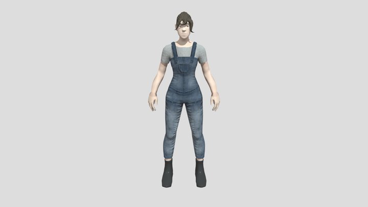 Low Poly Farmer Model 3D Model