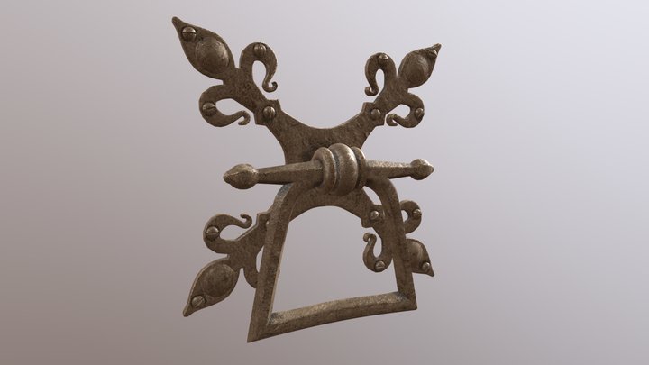 Old Metal Door Knocker 3D Model