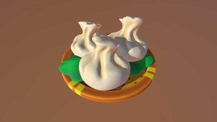 Khinkali – Stylized 3D Food Model 3D Model