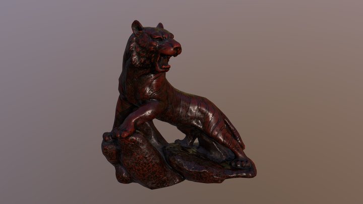 Tiger Statue 3D Model